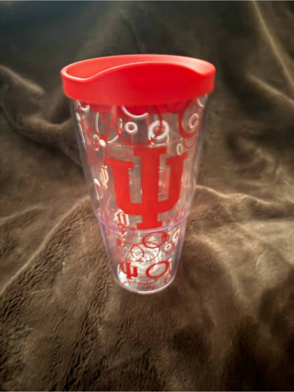 Red Indiana University Logo Tumbler with Lid